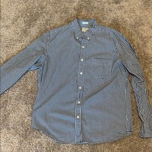 EUC J Crew Classic Untucked Navy Gingham